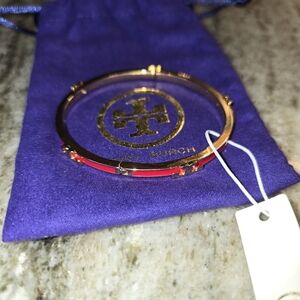 Tory Burch Red Enamel Bangle